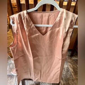 NWOT satin shell v-neck blouse.  Never worn